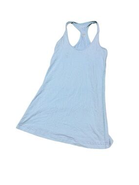 lululemon athletica Light Blue Micro-Stripe Racerback Tank